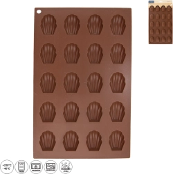 Siliconen bakvorm voor schelpvormige koekjes Orion