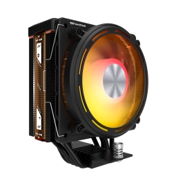 Luchtgekoelde CPU-koeler DarkFlash E400 met ARGB en LED-display (zwart)