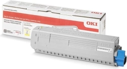 Gele toner voor OKI-printers C824, C834 en C844, 5000 pagina’s