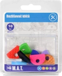 Rubberen sleutelonderscheiders, mix van kleuren (10 stuks)