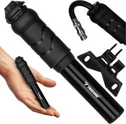 TRIZAND handmatige minifietspomp met framehouder, compacte aluminium constructie, 7 bar