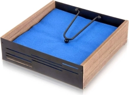 Metalen zwarte servethouder met klemarm LINE 18 × 18 × 5 cm