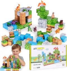 Magnetische bouwstenen voor kinderen 114 stuks – dinosaurussen