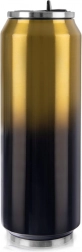 Thermobeker in blikvorm 700 ml zwart‑goud