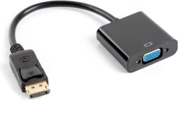 DisplayPort-naar-VGA-adapter 15‑pins, m naar v, 10 cm, zwart