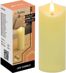 LED-kaars 12,5 × 5 cm met flikkerende vlam, warm wit