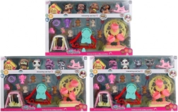 Set dieren met huisje en speeltuin