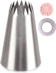 Spuitmond voor decoreren – open ster van roestvrij staal