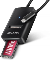 AXAGON-adapter USB 3.2 Gen 2 voor M.2 NVMe/SATA SSD met USB‑C-kabel 10 cm