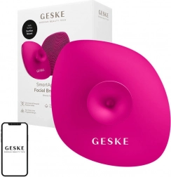 Reinigingsborstel voor het gezicht 4-in-1 met handvat Geske met app (magenta)