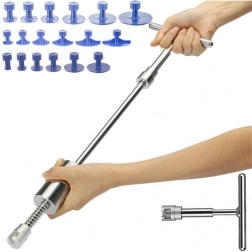 set voor het repareren van deuken in carrosserie met trekslaghamer en PDR-adapters