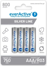 Oplaadbare AAA-batterijen 800 mAh – 4 stuks