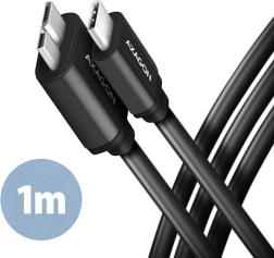 Kabel Micro-B USB naar USB-C 3.2 Gen 1 1m 3A ALU PVC