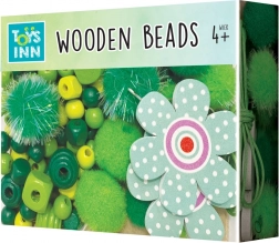 Houten kralen klein groen – creatieve set voor kinderen