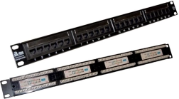 Patchpanel UTP categorie 5e, 24 poorten, LSA, 1U