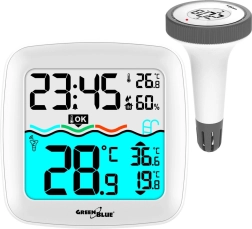 Zwembadthermometer met weerstation GreenBlue