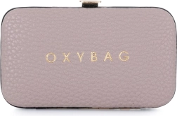 Reisset manicure in leren etui Mocca