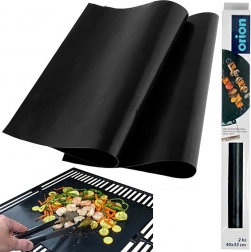 Teflon bak- en grillmat zwart 40 × 33 cm, 2 stuks