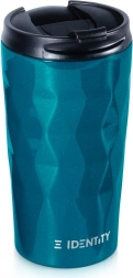 Stalen thermobeker 430 ml – turquoise, vacuüm geïsoleerd