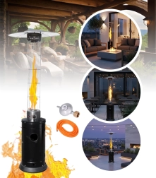 Buiten gas terrasverwarmer met zichtbare vlam 5000–12.500 W