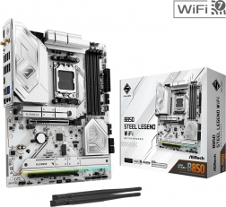 Witte moederbord B650 Steel Legend WiFi AM5 ATX