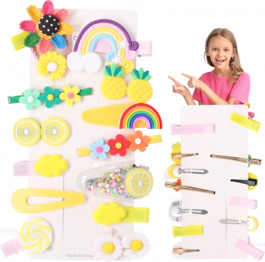 set van kleurrijke haarspeldjes voor meisjes, 14 stuks