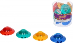 Ronde puntenslijper voor twee potloden met reservoir