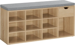 Schoenenkast met zitkussen sonoma