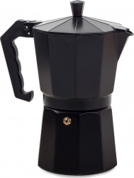 Aluminium moka-koffiemaker 450 ml voor 9 kopjes, zwart