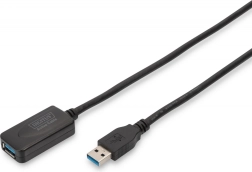 Actieve USB 3.0 verlengkabel Type A/A zwart 5 m