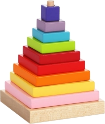Kleurrijke Pyramide - houten puzzel voor kinderen