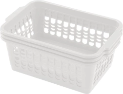 HEIDRUN plastic mandjes 30 × 19,5 × 13 cm, set van 3 stuks, mix van kleuren