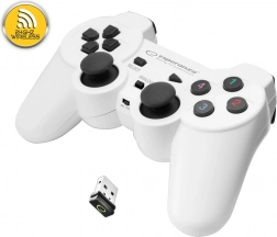 Draadloze gamepad van Esperanza voor pc en PS3 (wit)