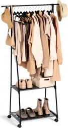 Metalen staande kledingrek op wieltjes 88 × 44 × 160 cm