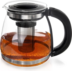 Glazen theepot met roestvrijstalen zeef 1,73 l