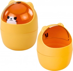 Mini vuilnisbak voor op tafel oranje