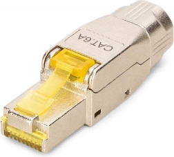 RJ45-connector cat. 6A STP voor 10GbE en PoE++, gereedschapsloos metalen, AWG 22–27