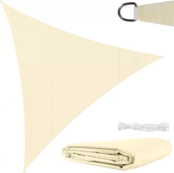 Driehoekig schaduwdoek 4 × 4 × 4 m Gardlov – Beige