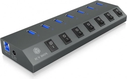 USB 3.0-hub 7× USB-A met individuele schakelaars – ICY BOX