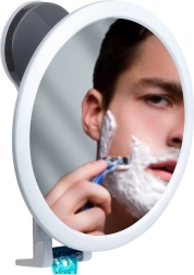 Cosmeticaspiegeltje met zuignap en haak 17 cm