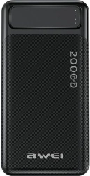 Powerbank 20000 mAh P6K met display en 2× USB‑A