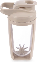 Shaker van tritan met mengbal 700 ml, beige, ORION