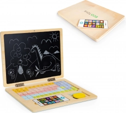 Houten educatieve laptop met magnetisch bord ECO TOYS