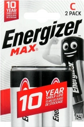 Alkalinebatterijen C LR14 ENERGIZER MAX, blister 2 stuks