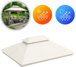 Vervangend dak voor tuinpaviljoen 3x4 m waterbestendig met ventilatieopening MultiGarden