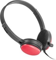 UGO bedrade on-ear headset met microfoon, rood