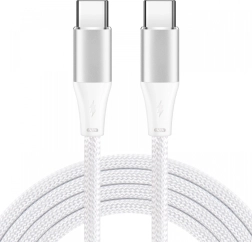 Usb-c kabel 2 m wit, 60 W, PD 3.0 en QC 4.0+