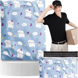 Foliopak koerierszak LUCKY DOG 310 × 420 mm, verpakking 50 stuks