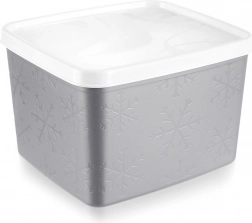 Grijze plastic voedselbox met deksel 1,1 l