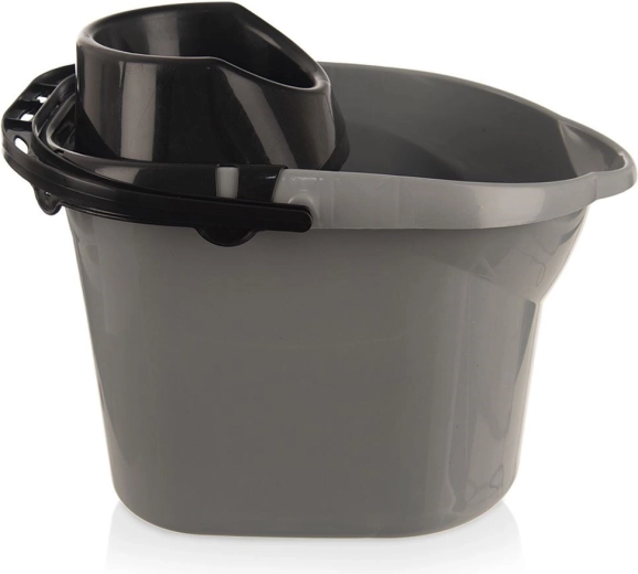 Grijze mopemmer 12 l met uitwringer